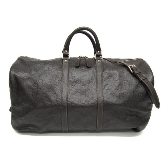 GUCCI Brown Leather Boston Bag - Picture 1 of 15